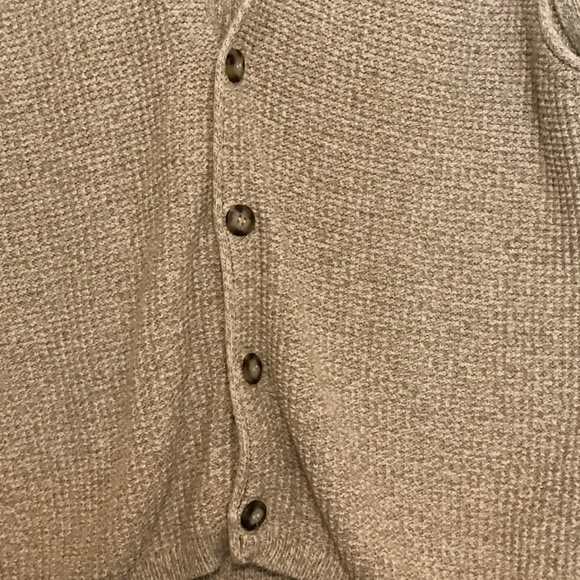 Eddie Bauer Size Large Camel Sweater Vest: 2160 - Picture 2 of 7